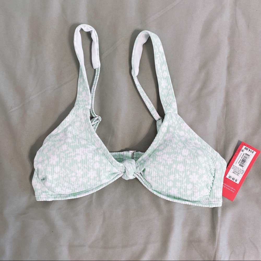 Xhiliration Pale Green Bikini Top